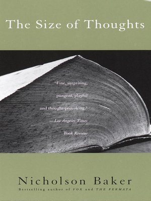 cover image of The Size of Thoughts